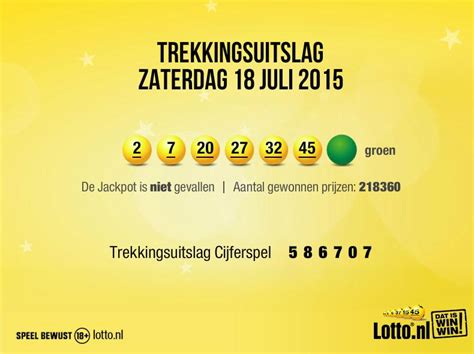 uitslag lotto trekking